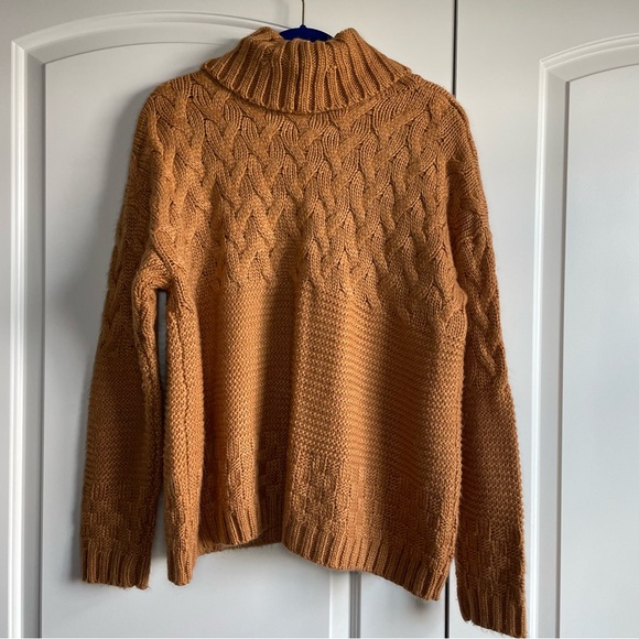 Lulus Adoring Heart Camel Knit Turtleneck Sweater - Picture 5 of 10